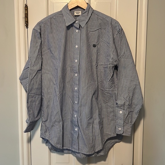 Aritzia Sunday Best Future Button-up Shirt in Stripe - Picture 4 of 8